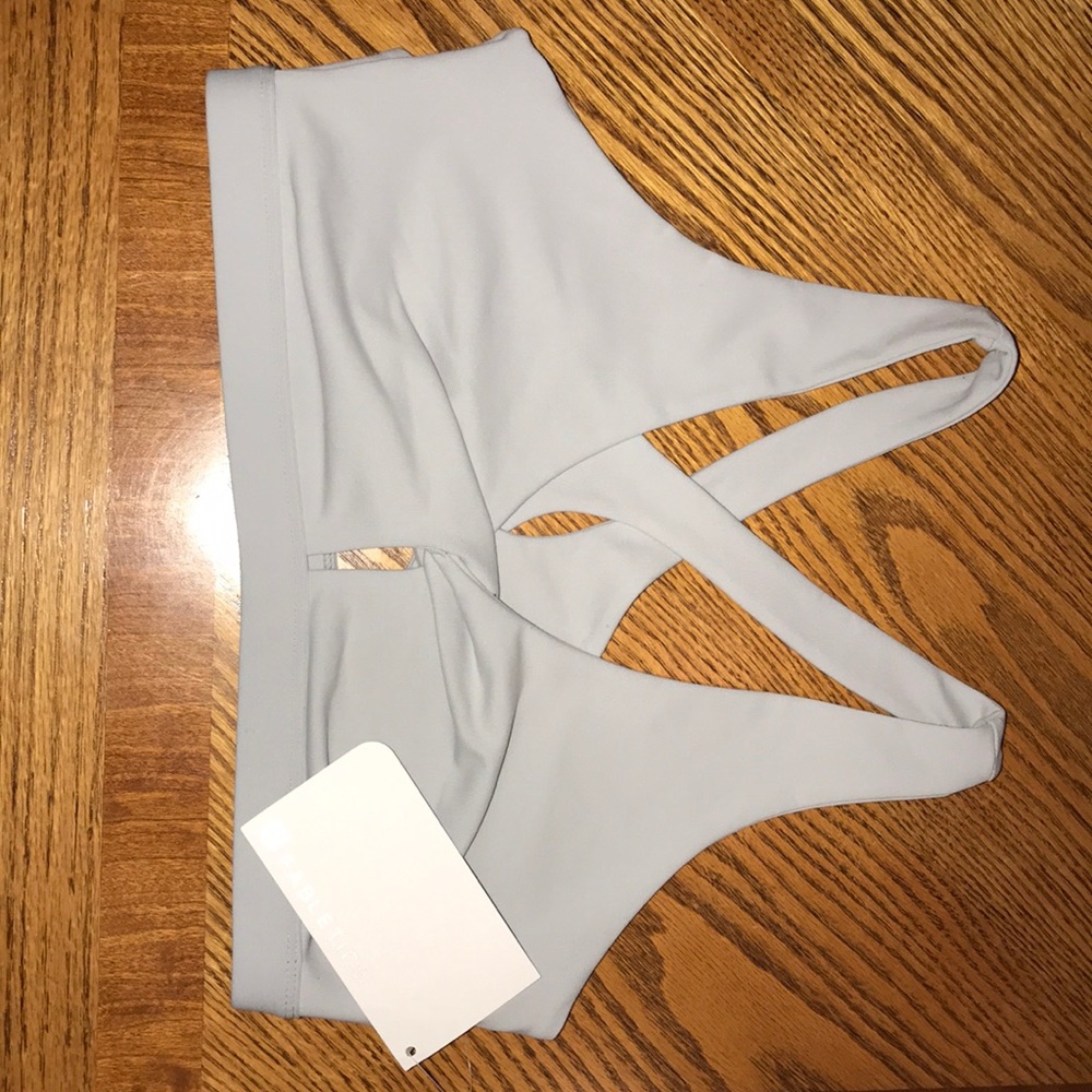 Fabletics grey Ellie Sports Bra, new ; with tag